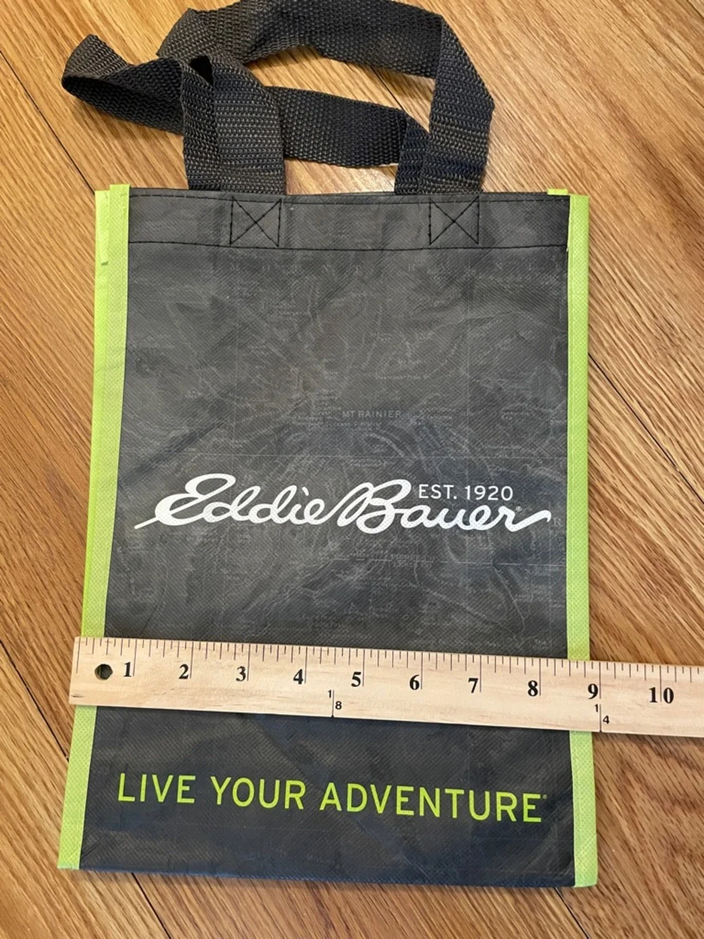 Two (2) Eddie Bauer Black Tote Bags with Lime Trim - Picture 2 of 7